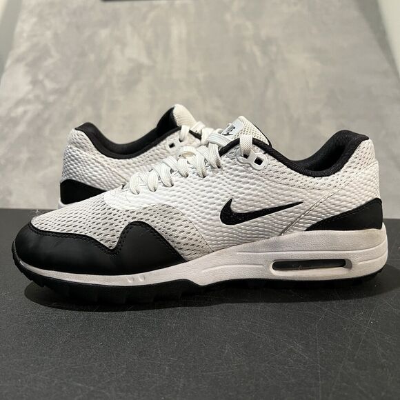 Nike Air Max 1 Golf Mens 7.5 White Black CI7576-100 Athletic Spikeless